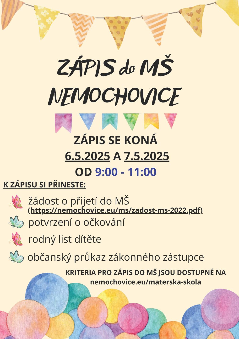 Zápis do MŠ Zápis do MŠ